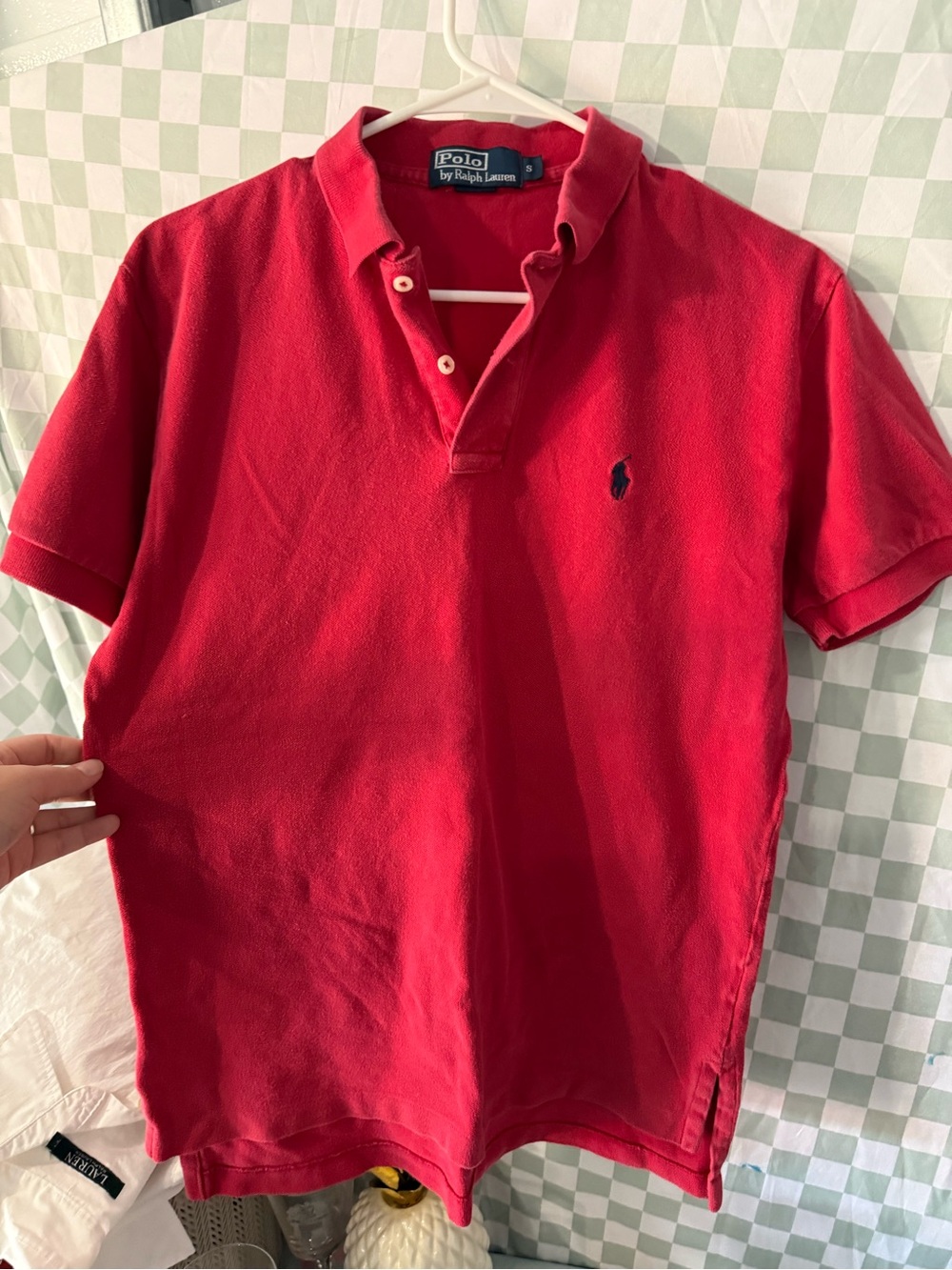 Ralph Lauren Red Short-Sleeve Polo with Navy Pony